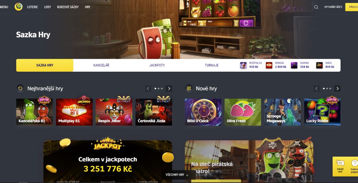 sazka hry casino